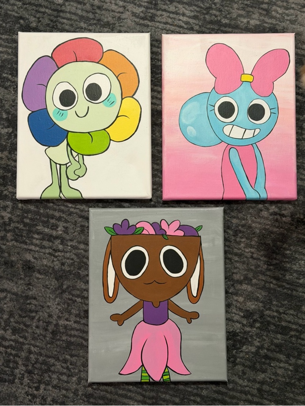 Dandy’s World Canvas Paintings, Set of 3